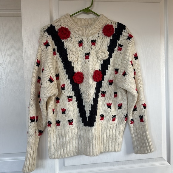 Zara Floral Crotchet Sweater - Picture 7 of 10